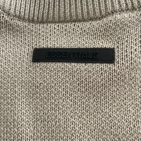 ESSENTIALS FOG SSENSE EXCLUSIVE BEIGE KNIT PULLOVER SWEATER BNWT - Picture 5 of 7